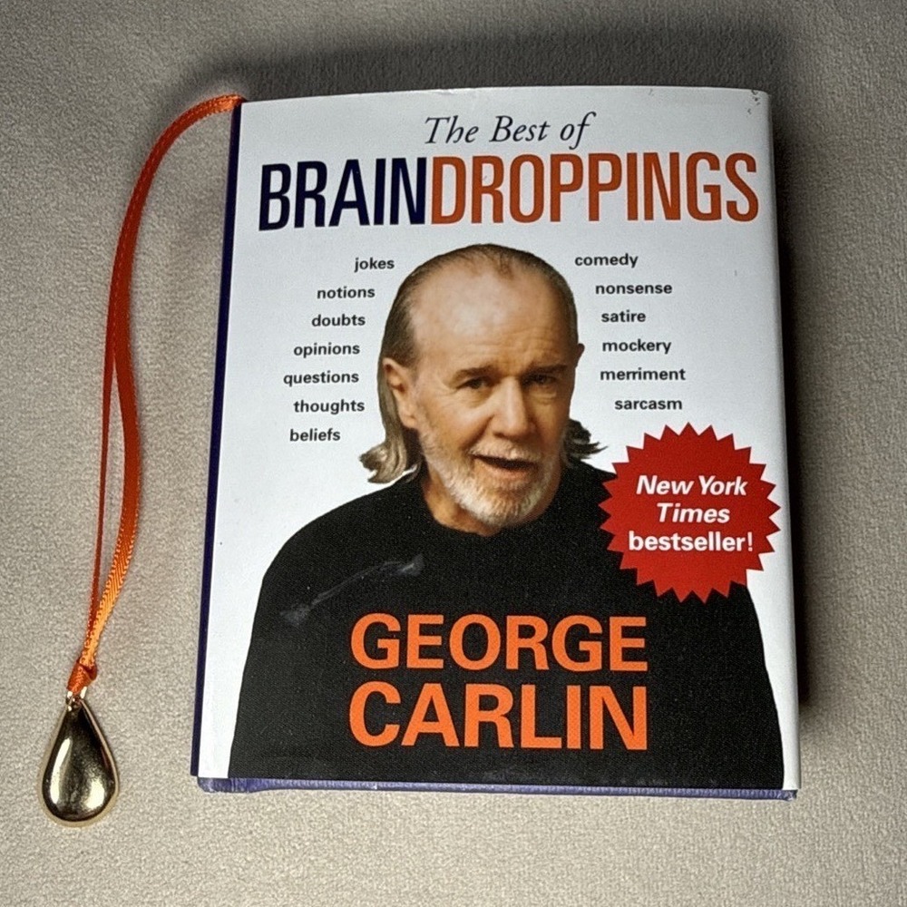 George Carlin The Best of Brain Droppings Mini Book Hardcover Good Humor Satire